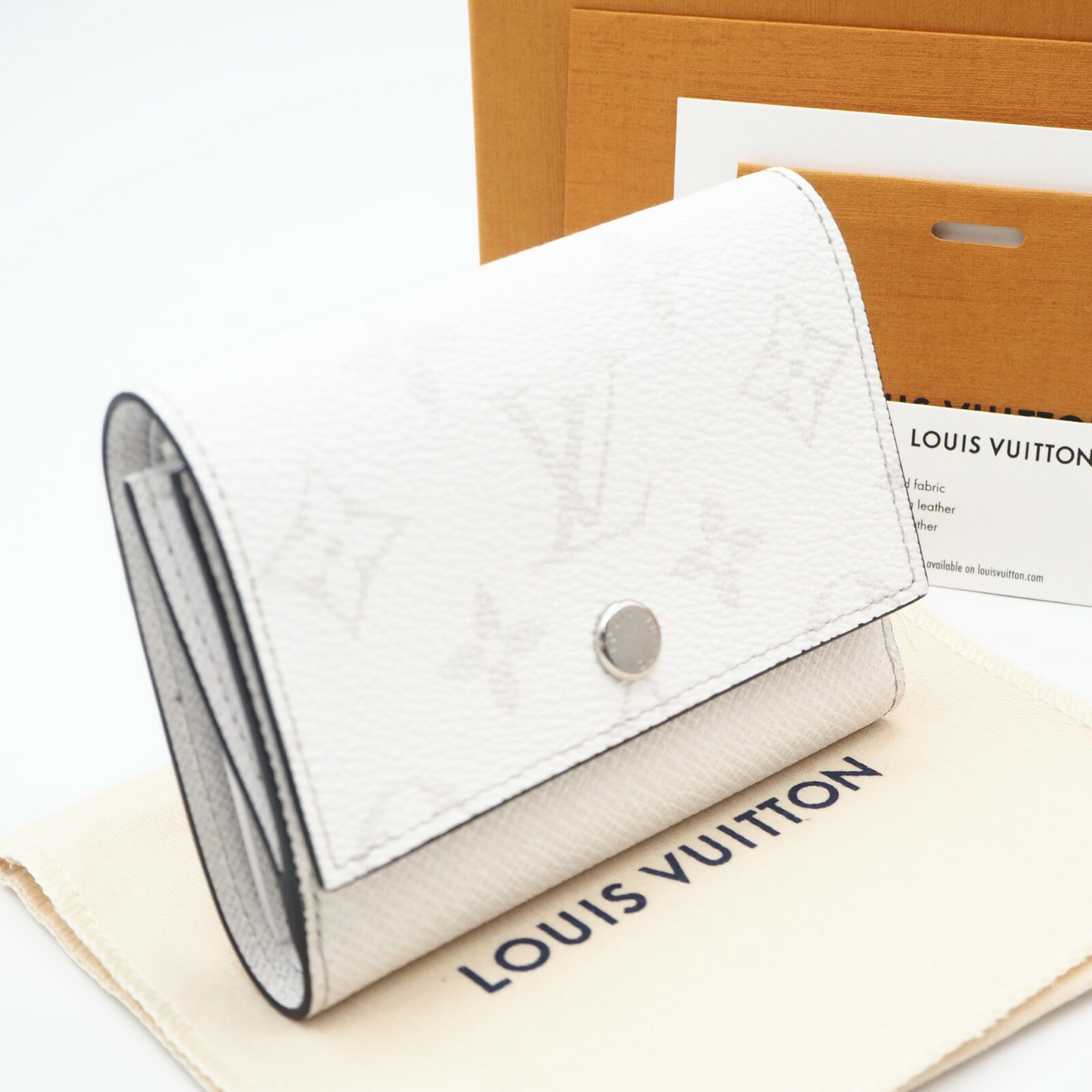 乐天商城 - ★3日以内返品可★ 美品 LOUIS VUITTON ルイ・ヴィトン タイガラマ ヴィクター ウォレット Optical White M28069 三つ折り財布 ホワイト グレー コーティングキャンバス カーフレザー メンズ【中古】