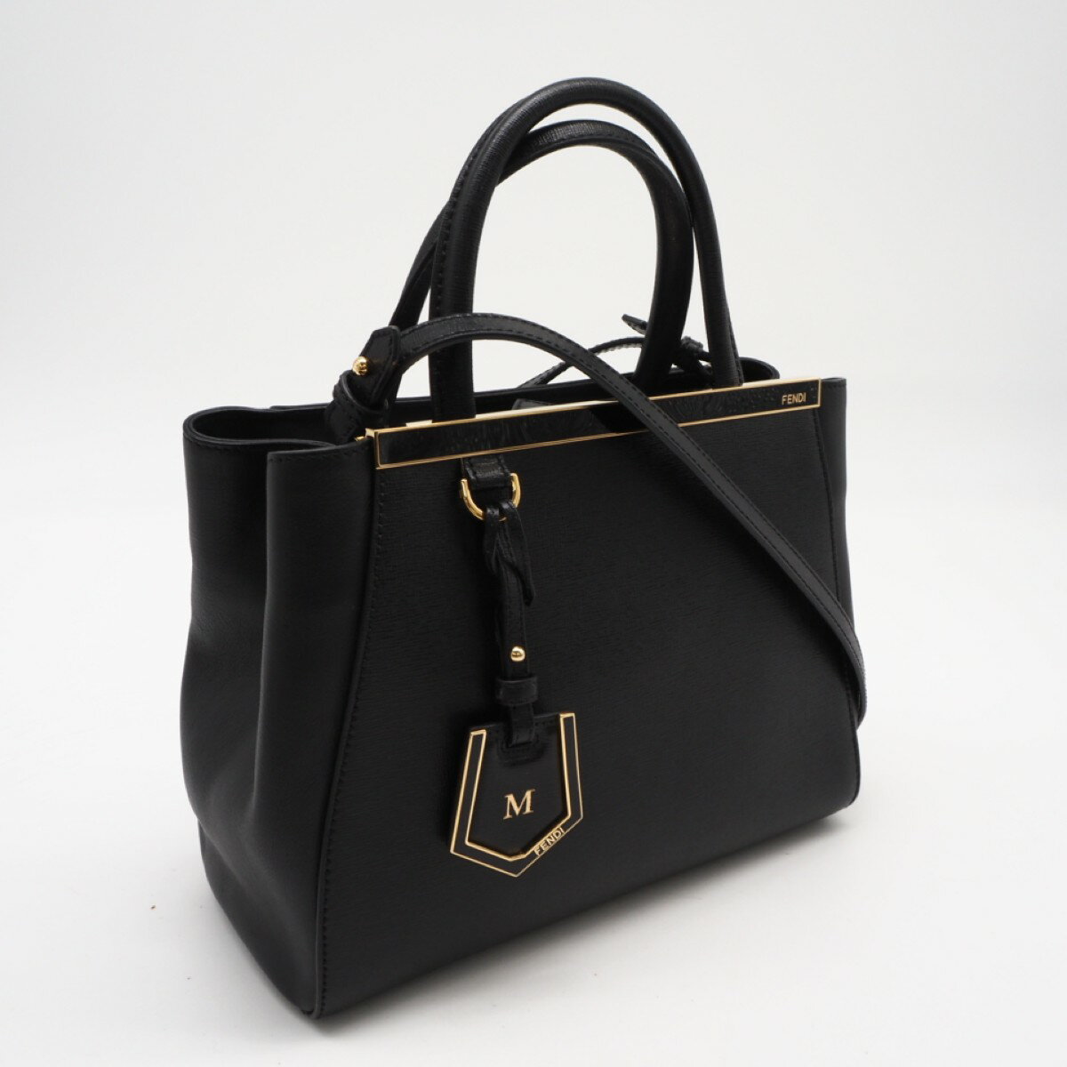 Rakuten - ★3日以内返品可★ 美品 FENDI フェンディ レザー プチトゥージュール 8BH253 2wayハンドバッグ ブラック レザー レディース【中古】