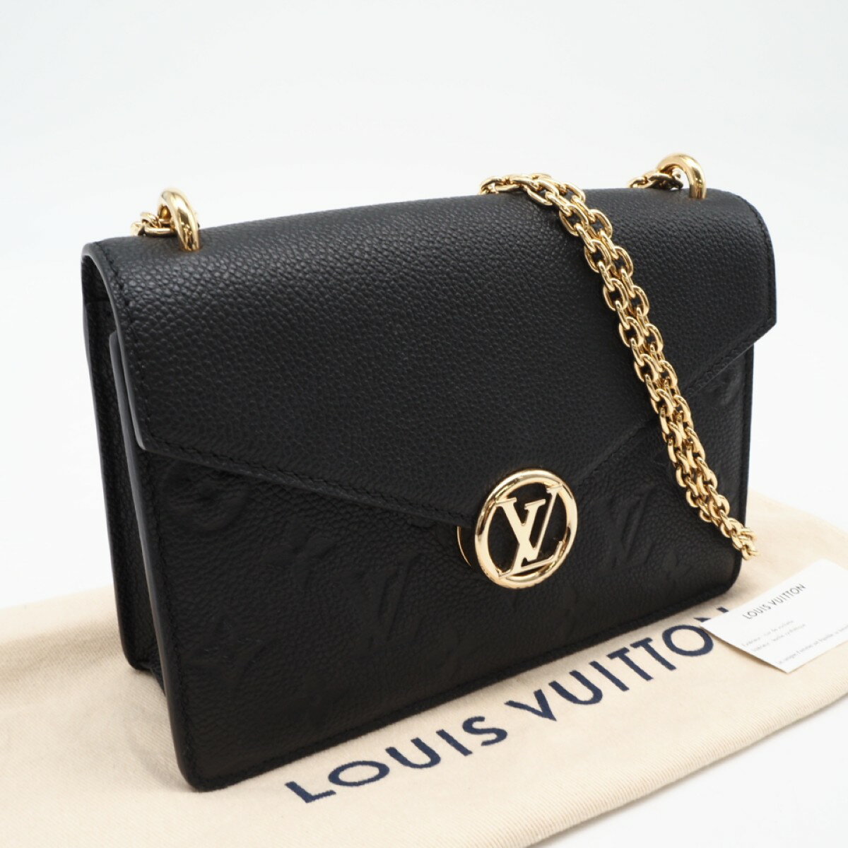 樂天商城 - ★3日以内返品可★ 美品 LOUIS VUITTON ルイ・ヴィトン モノグラム アンプラント ウォレット オン チェーン ロージー M13569 ショルダーバッグ ブラック グレインカーフレザー レディース【中古】