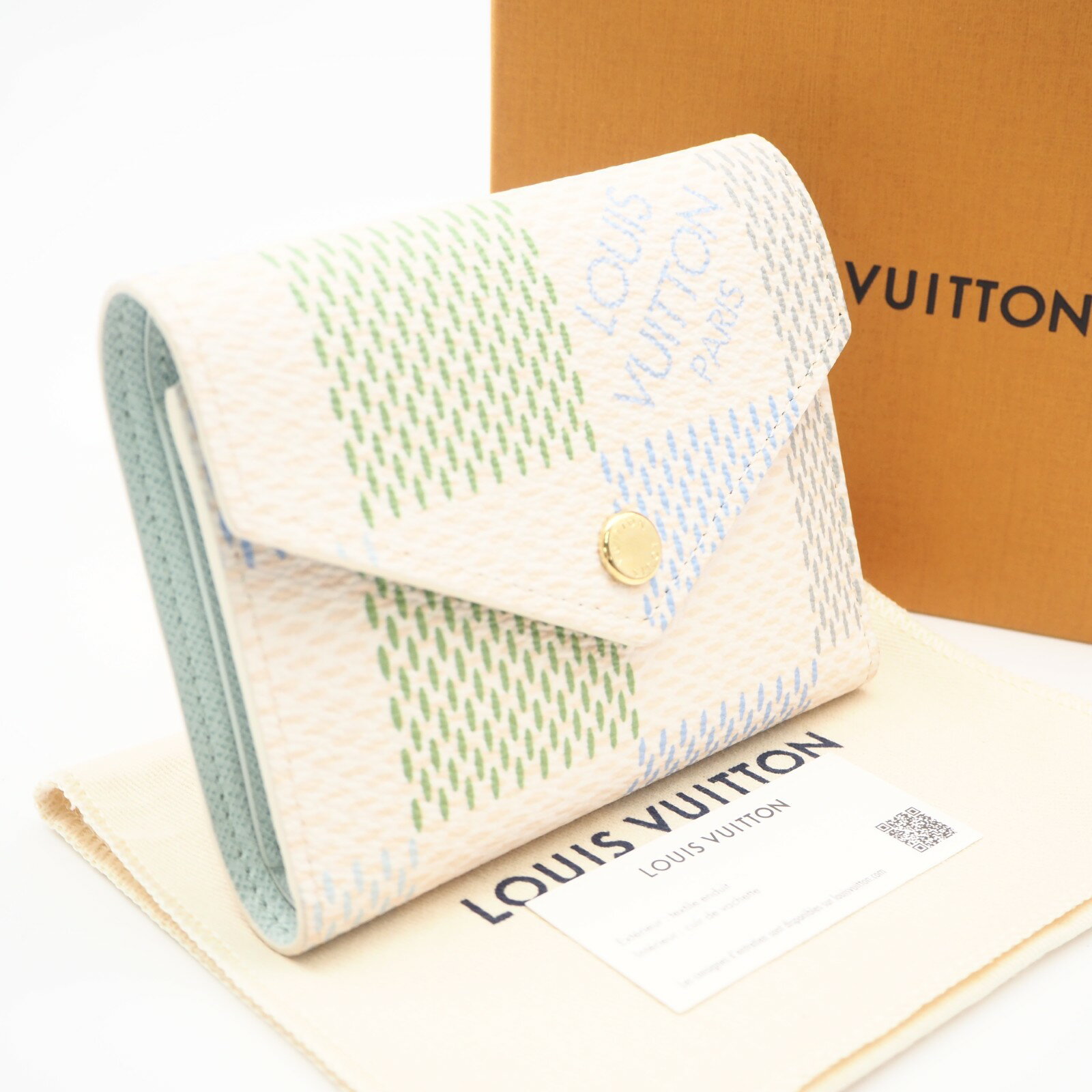 ルイヴィトン アレクサンドラ ダミエ 三つ折り財布　箱付CA2099 LOUIS VUITTON - ルイヴィトン アレクサンドラ ダミエ 三つ折り財布 箱