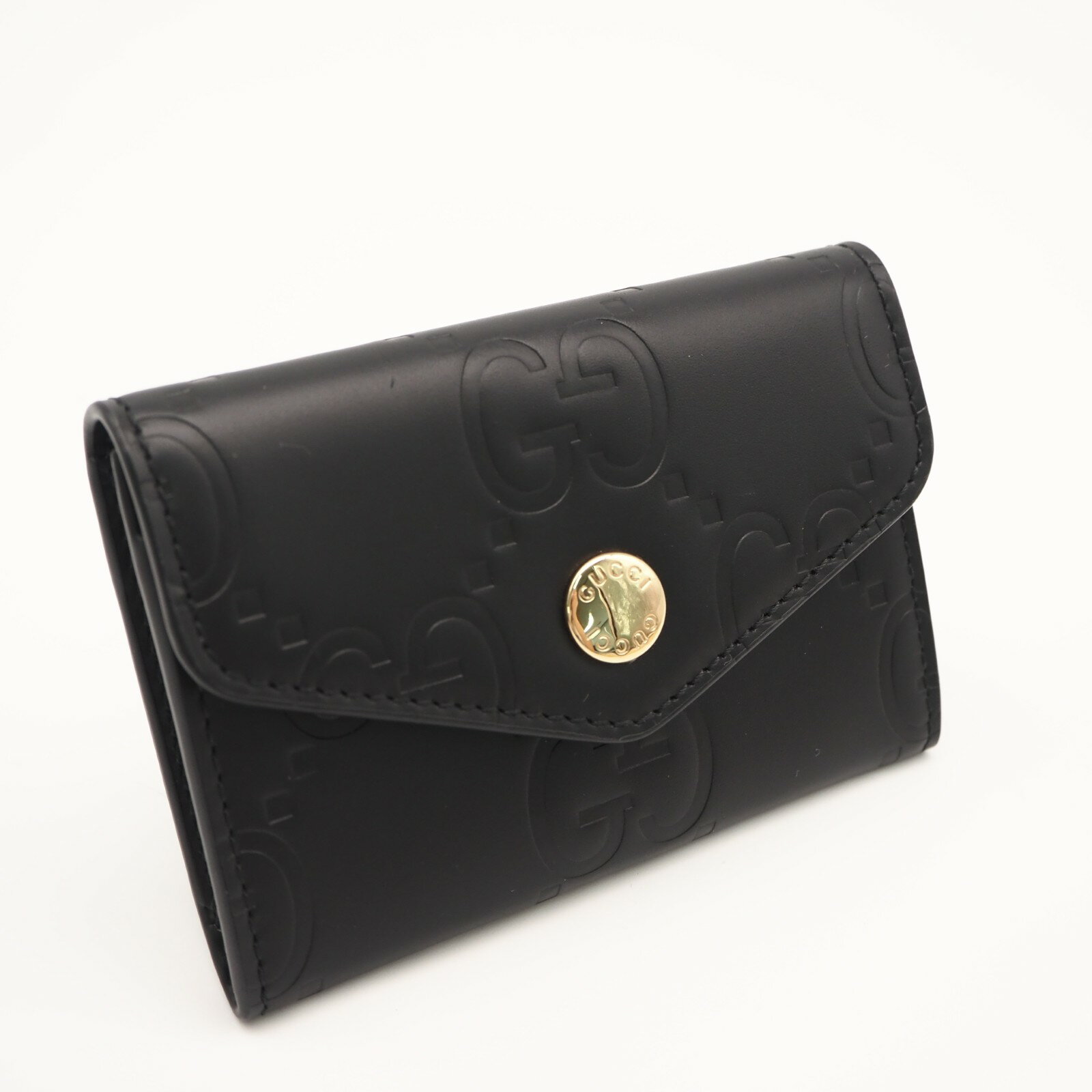 Rakuten - ★3日以内返品可★ 極美品 GUCCI グッチ GGレザー カードケース 772792 カードケース ブラック レザー レディース【中古】