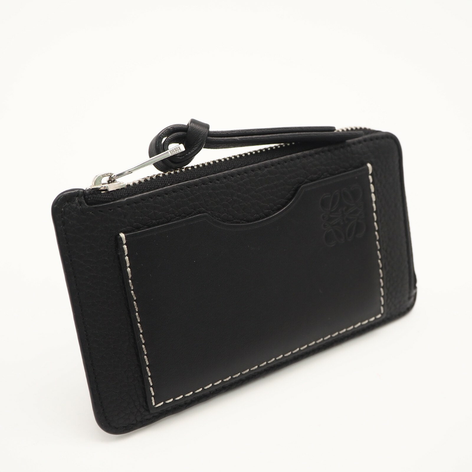 Rakuten - ★3日以内返品可★ 美品 LOEWE ロエベ ソフトグレインカーフ コインカードホルダー C660Z40X04C660Z40X04 コインケース ブラック カーフレザー レディース【中古】