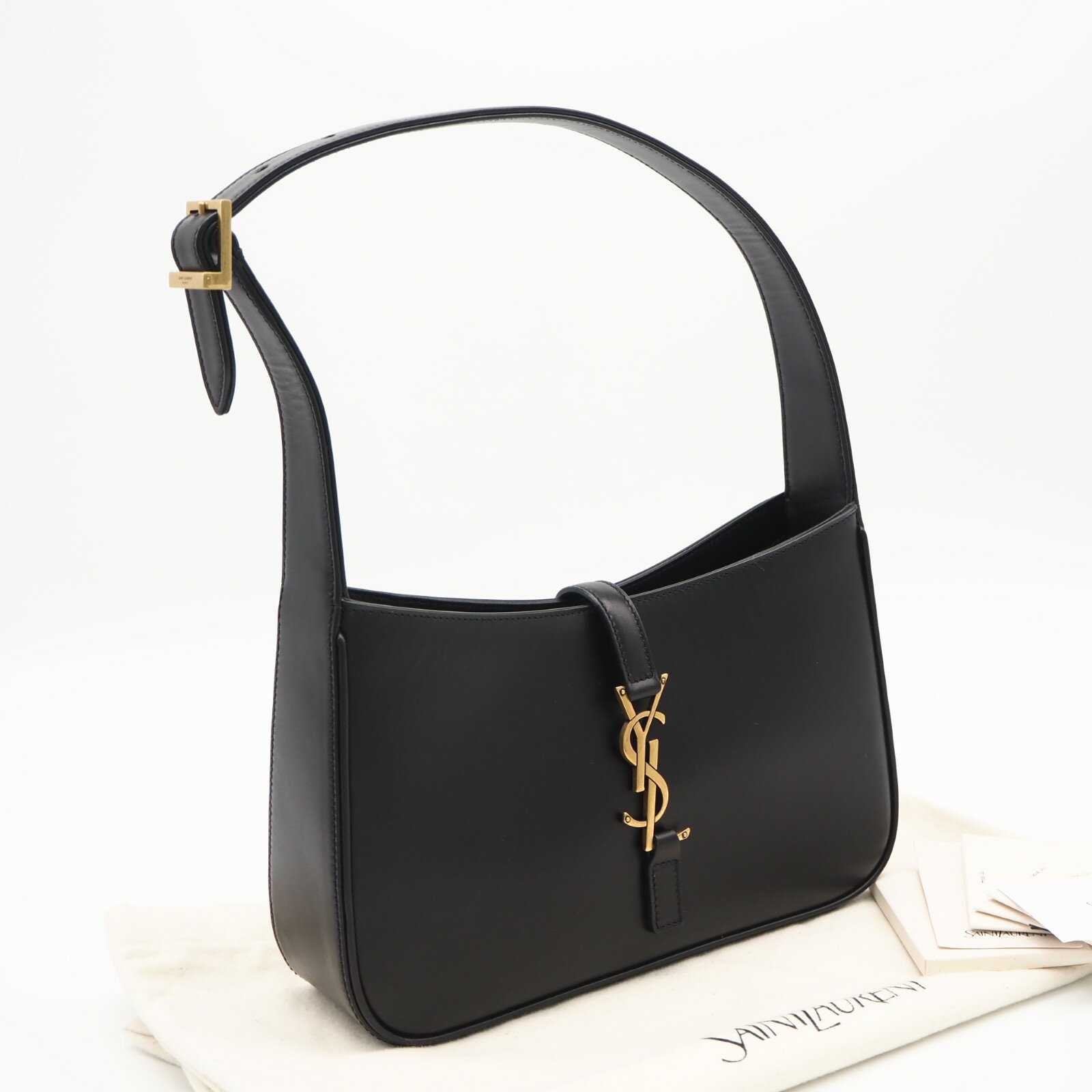 Rakuten - ★3日以内返品可★ 極美品 SAINT LAURENT PARIS サンローランパリ カーフスキン ル サンカセット 657228 ハンドバッグ ブラック カーフレザー レディース【中古】