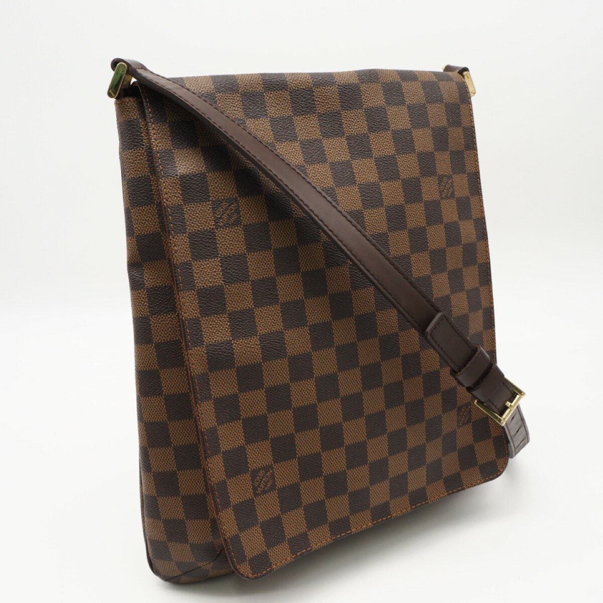 Rakuten - ★3日以内返品可★ LOUIS VUITTON ルイ・ヴィトン ダミエ ミュゼット N51302 ショルダーバッグ ブラウン コーティングキャンバス レザー メンズ【中古】