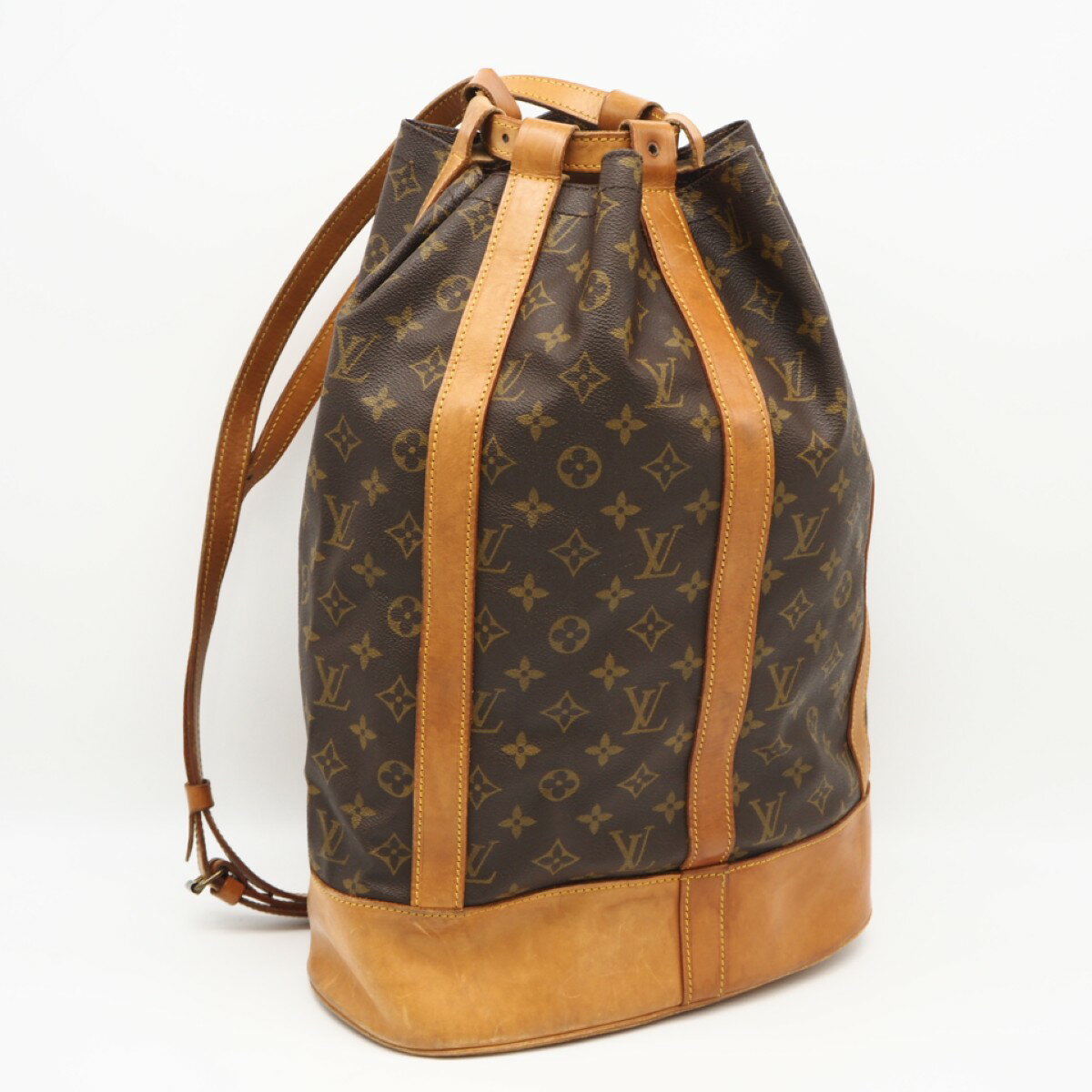 Rakuten - ★3日以内返品可★ LOUIS VUITTON ルイ・ヴィトン モノグラム ランドネGM M42244 ショルダーバッグ ブラウン コーティングキャンバス レザー レディース【中古】