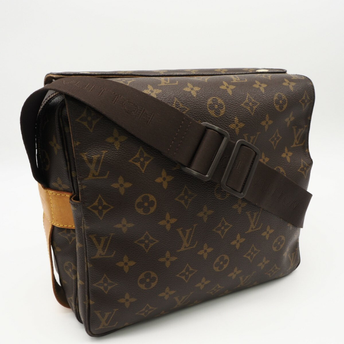 Rakuten - ★3日以内返品可★ LOUIS VUITTON ルイ・ヴィトン モノグラム ナヴィグリオ M50205 ショルダーバッグ ブラウン コーティングキャンバス レザー レディース【中古】