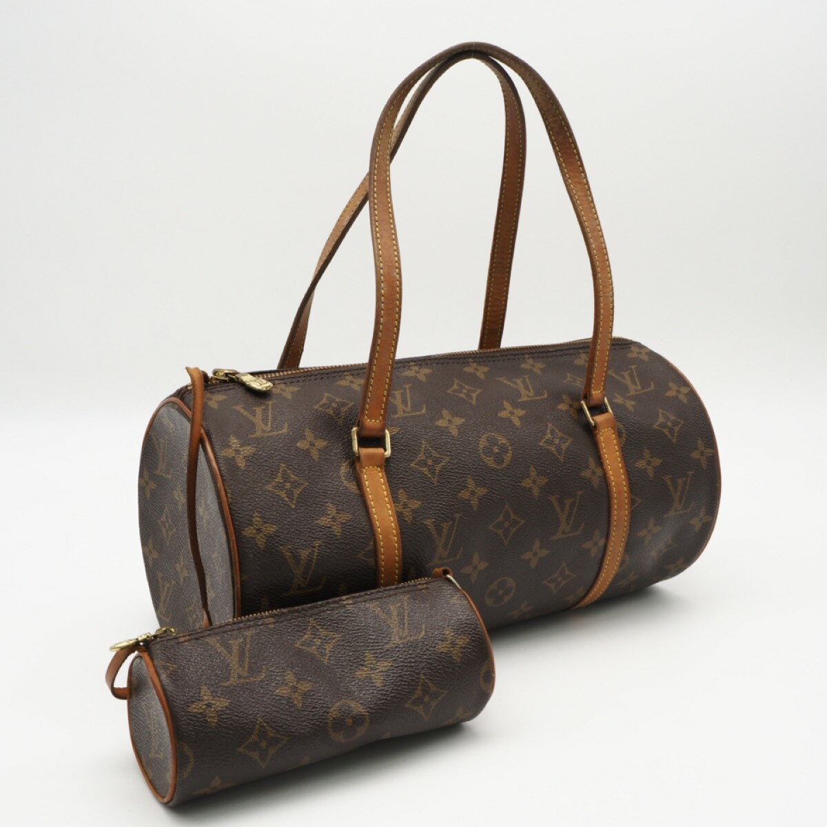 Rakuten - ★3日以内返品可★ LOUIS VUITTON ルイ・ヴィトン モノグラム パピヨン30 M51365 ハンドバッグ ブラウン コーティングキャンバス レザー レディース【中古】