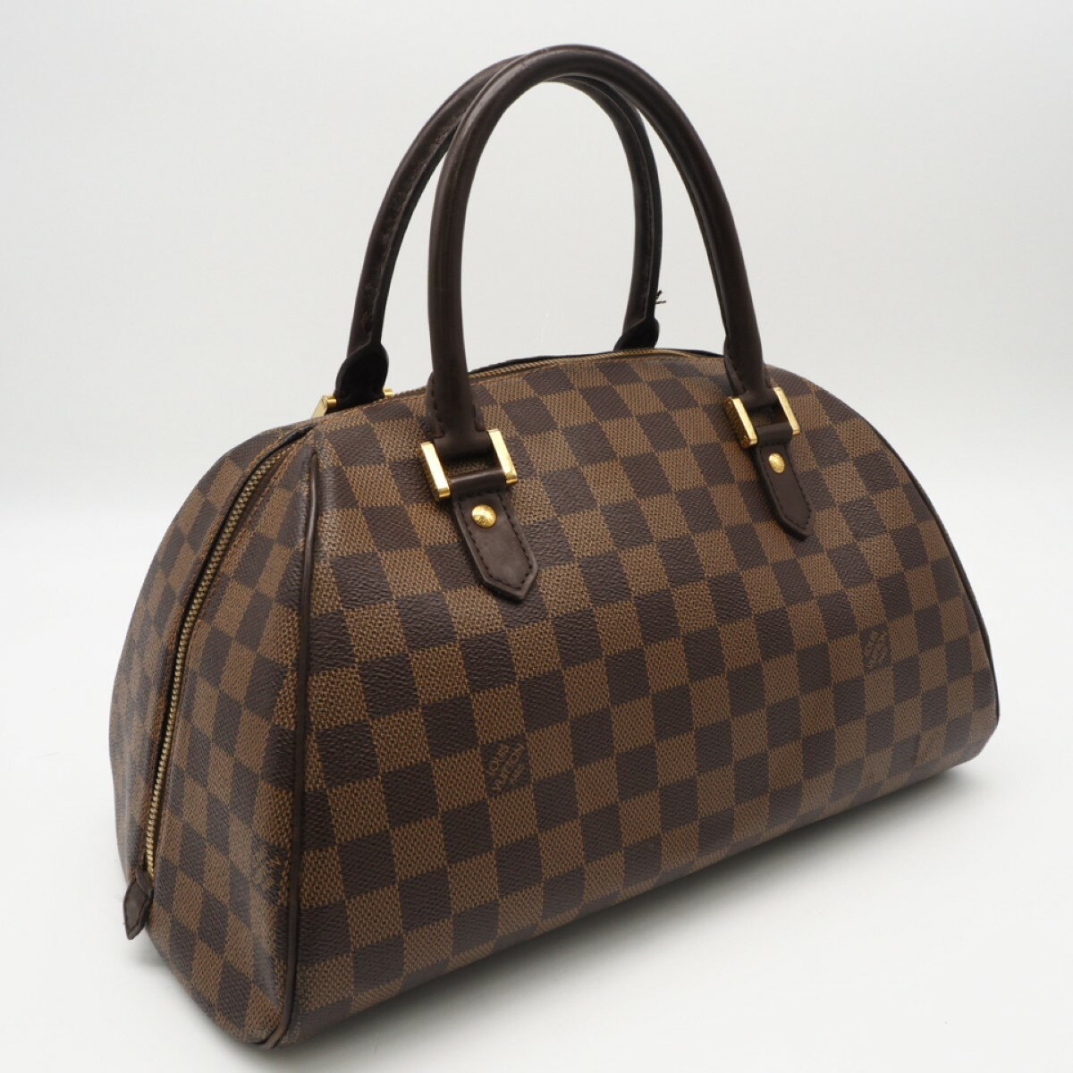 Rakuten - ★3日以内返品可★ LOUIS VUITTON ルイ・ヴィトン ダミエ リベラMM N41434 ハンドバッグ ブラウン コーティングキャンバス レザー レディース【中古】