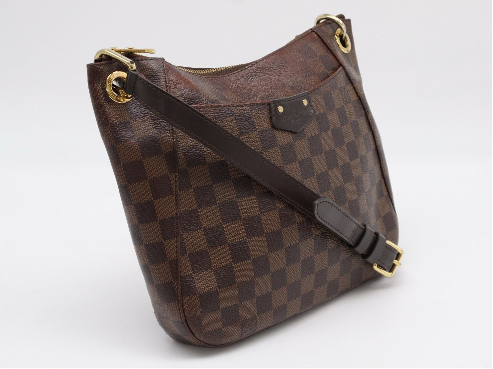 Rakuten - ★3日以内返品可★ LOUIS VUITTON ルイ・ヴィトン ダミエ サウスバンク N42230 ショルダーバッグ ブラウン コーティングキャンバス レザー メンズ【中古】