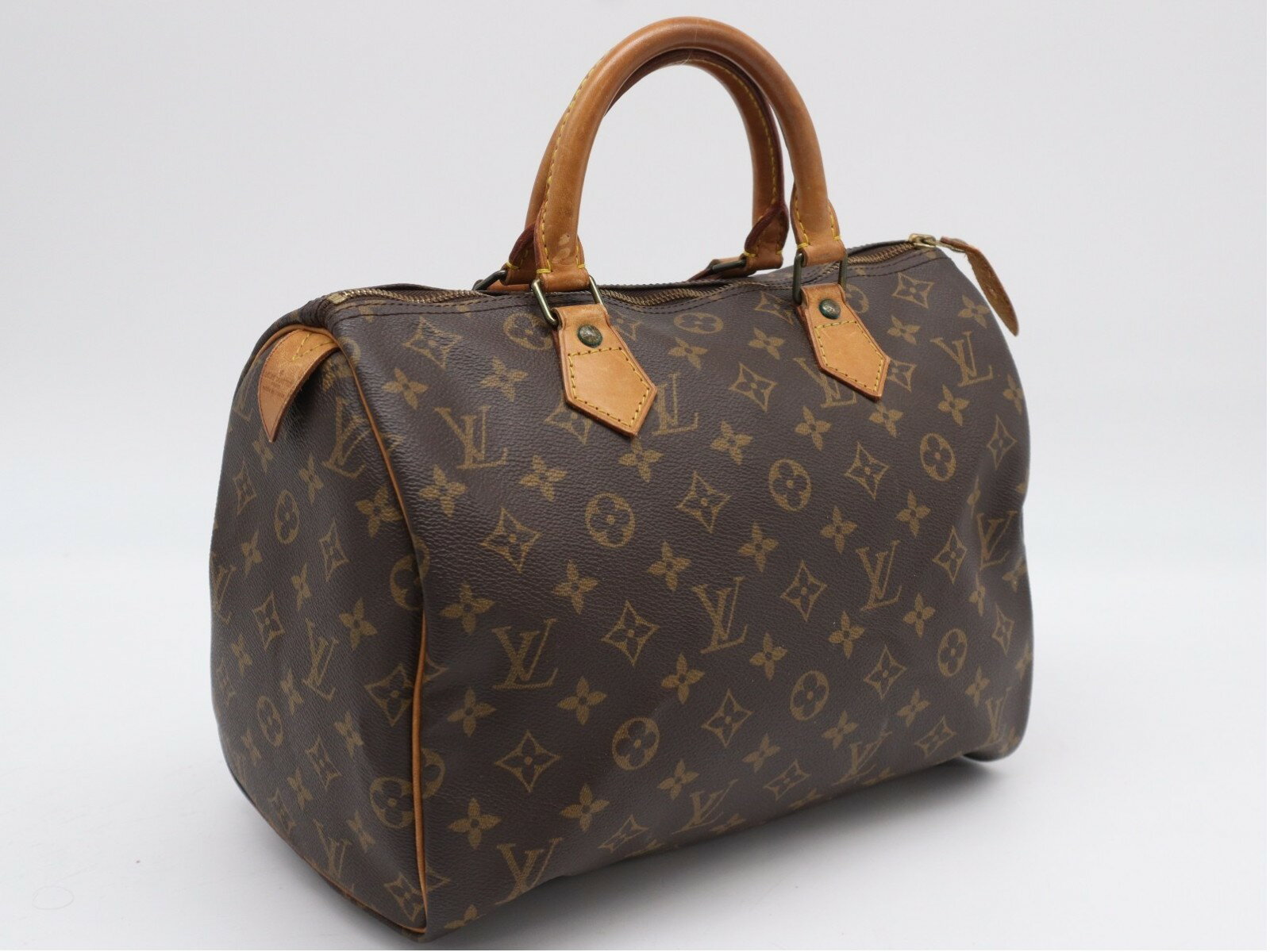 乐天商城 - ★3日以内返品可★ LOUIS VUITTON ルイ・ヴィトン モノグラム スピーディ30 M41526 ハンドバッグ ブラウン コーティングキャンバス レザー レディース【中古】