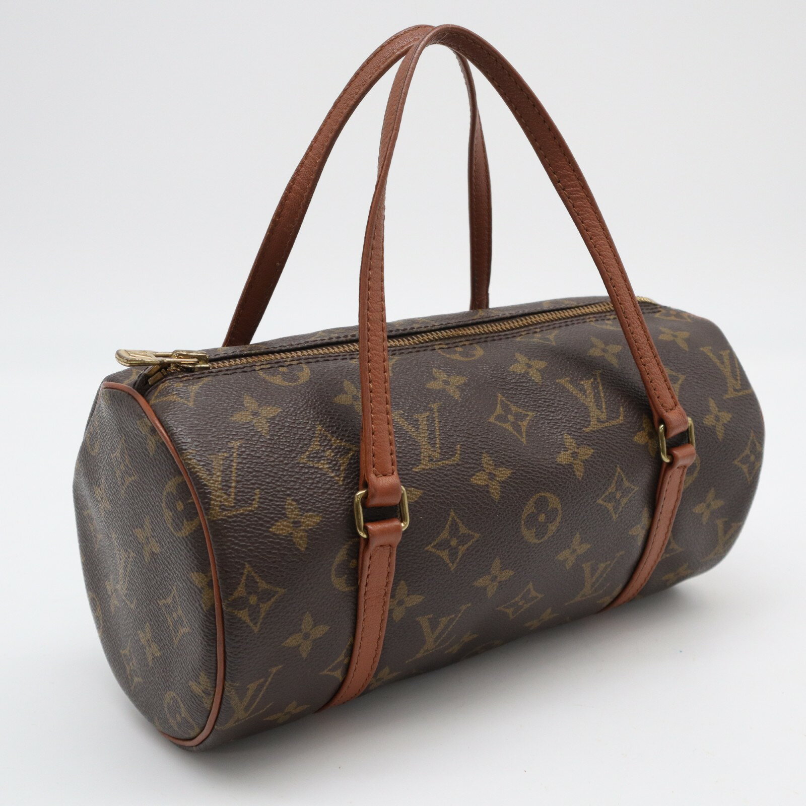 Rakuten - ★3日以内返品可★ LOUIS VUITTON ルイ・ヴィトン モノグラム パピヨン26 M51366 ハンドバッグ ブラウン コーティングキャンバス レザー レディース【中古】