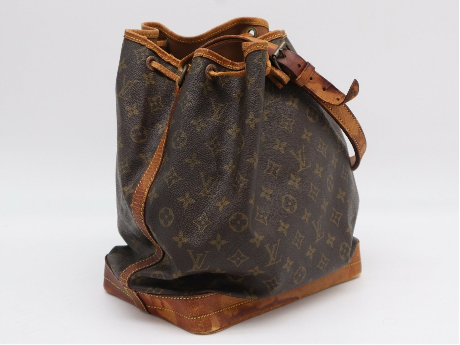 Rakuten - ★3日以内返品可★ LOUIS VUITTON ルイ・ヴィトン モノグラム ノエ M42224 ハンドバッグ ブラウン コーティングキャンバス レザー レディース【中古】