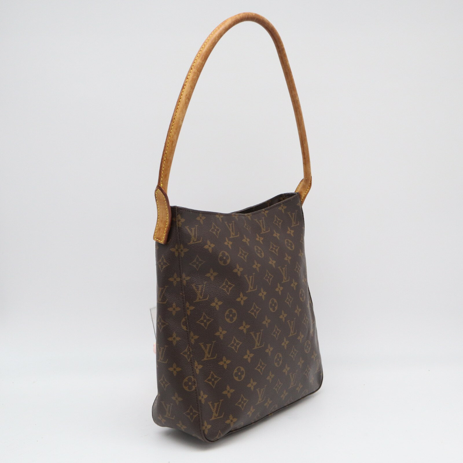 Rakuten - ★3日以内返品可★ LOUIS VUITTON ルイ・ヴィトン モノグラム ルーピングGM M51145 ハンドバッグ ブラウン コーティングキャンバス レザー レディース【中古】