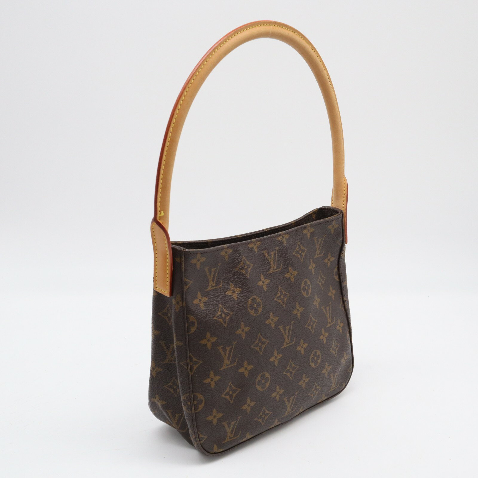 Rakuten - ★3日以内返品可★ LOUIS VUITTON ルイ・ヴィトン モノグラム ルーピングMM M51146 ハンドバッグ ブラウン コーティングキャンバス レザー レディース【中古】