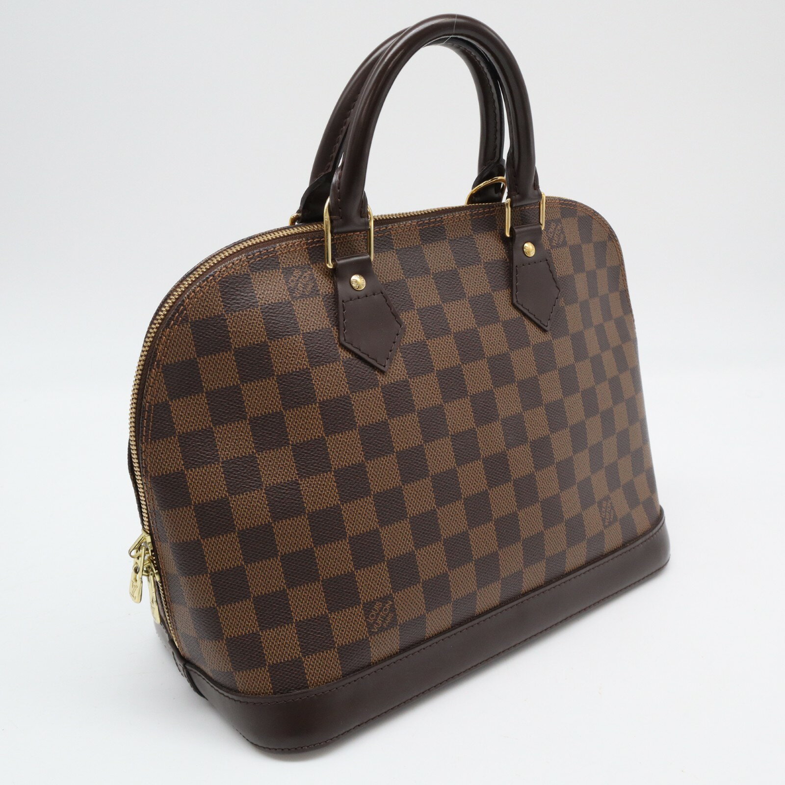 Rakuten - ★3日以内返品可★ LOUIS VUITTON ルイ・ヴィトン ダミエ アルマPM N51131 ハンドバッグ ブラウン コーティングキャンバス レザー レディース【中古】