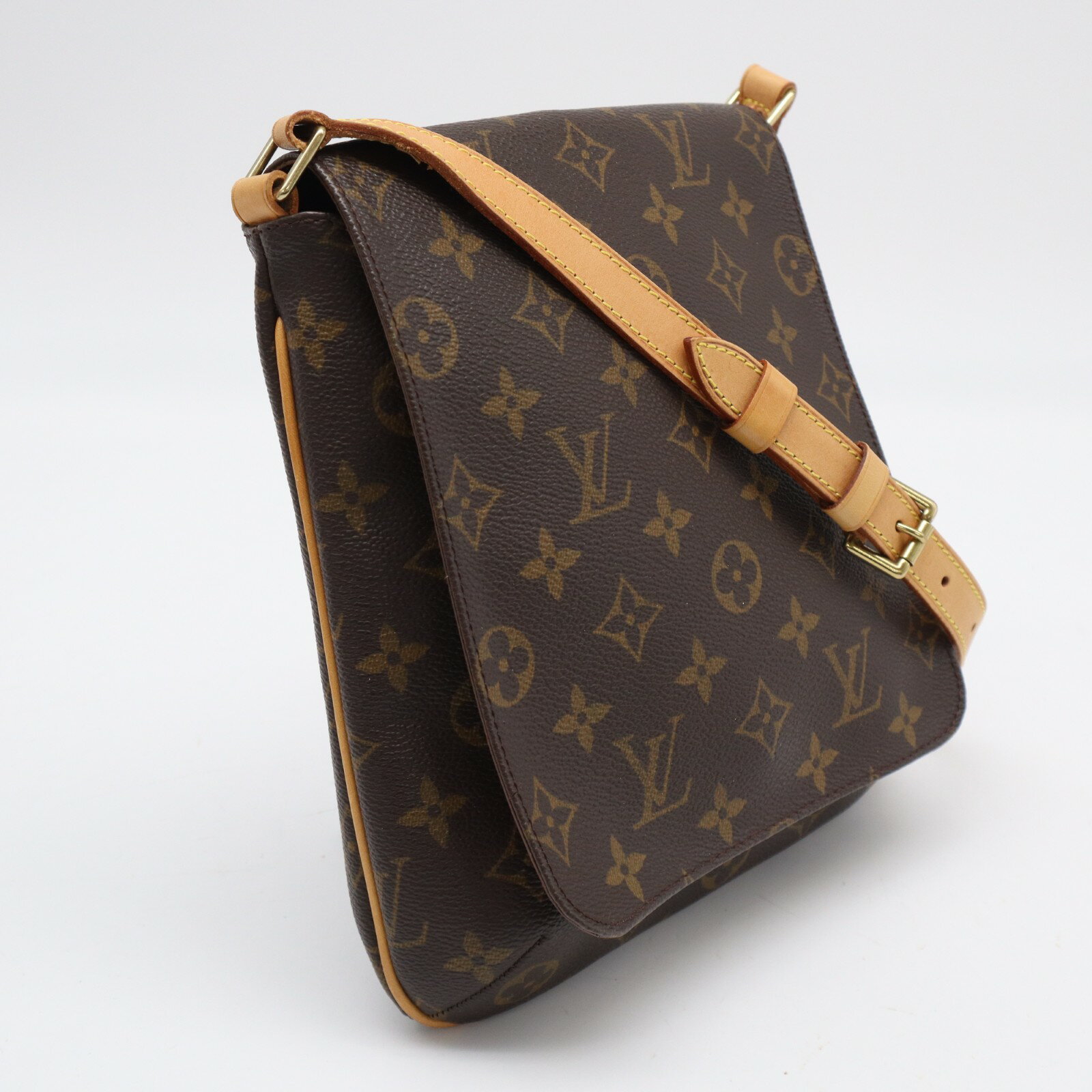 Rakuten - ★3日以内返品可★ LOUIS VUITTON ルイ・ヴィトン モノグラム ミュゼット サルサ ショート M51258 ショルダーバッグ ブラウン コーティングキャンバス レザー レディース【中古】