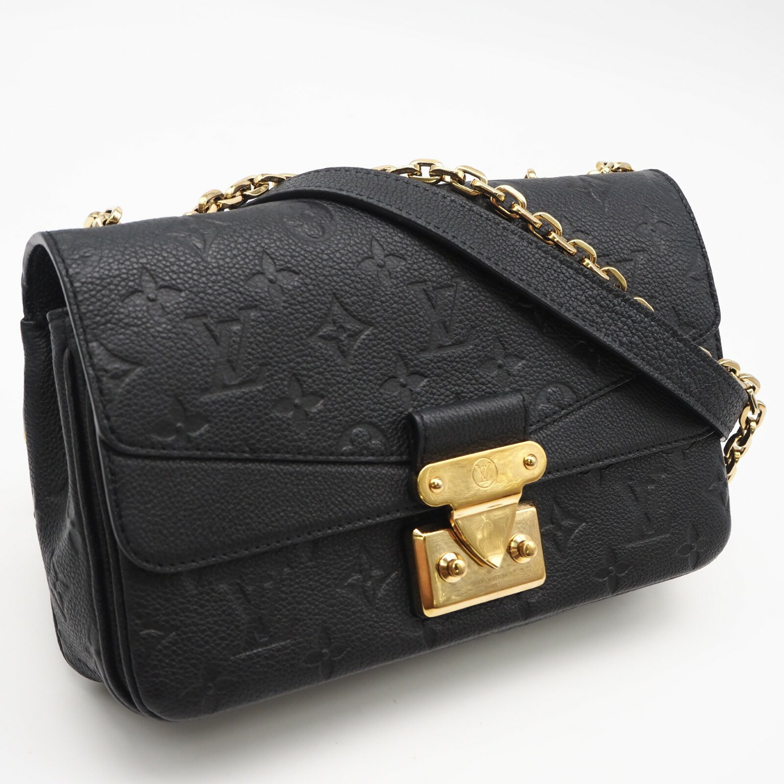Rakuten - ★3日以内返品可★ 美品 LOUIS VUITTON ルイ・ヴィトン モノグラム アンプラント マルソー M46200 ショルダーバッグ ブラック カーフレザー レディース【中古】