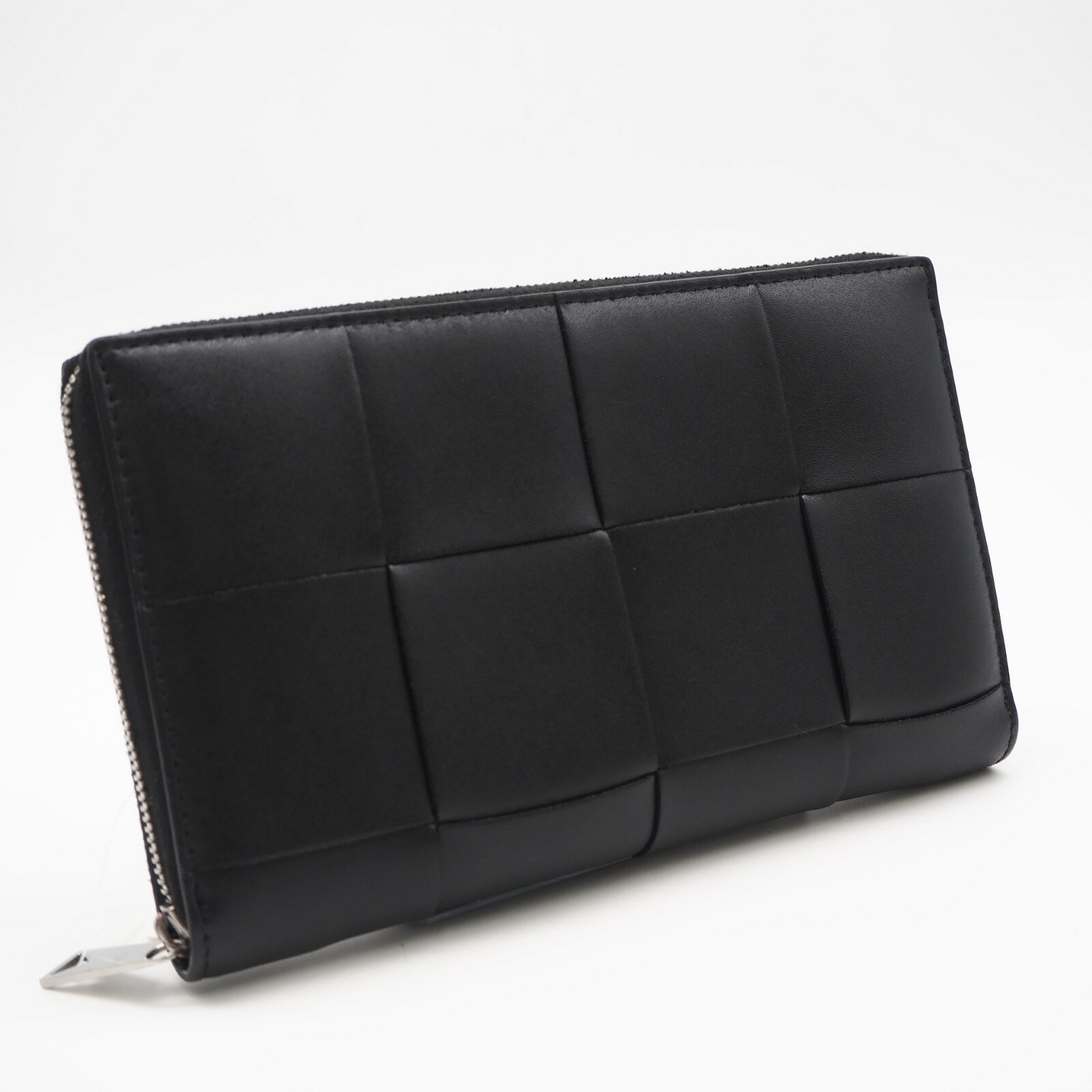 Rakuten - ★3日以内返品可★ 美品 BOTTEGAVENETA ボッテガヴェネタ イントレチャート ジップアラウンドウォレット 651368 長財布 ブラック ラムスキン メンズ【中古】