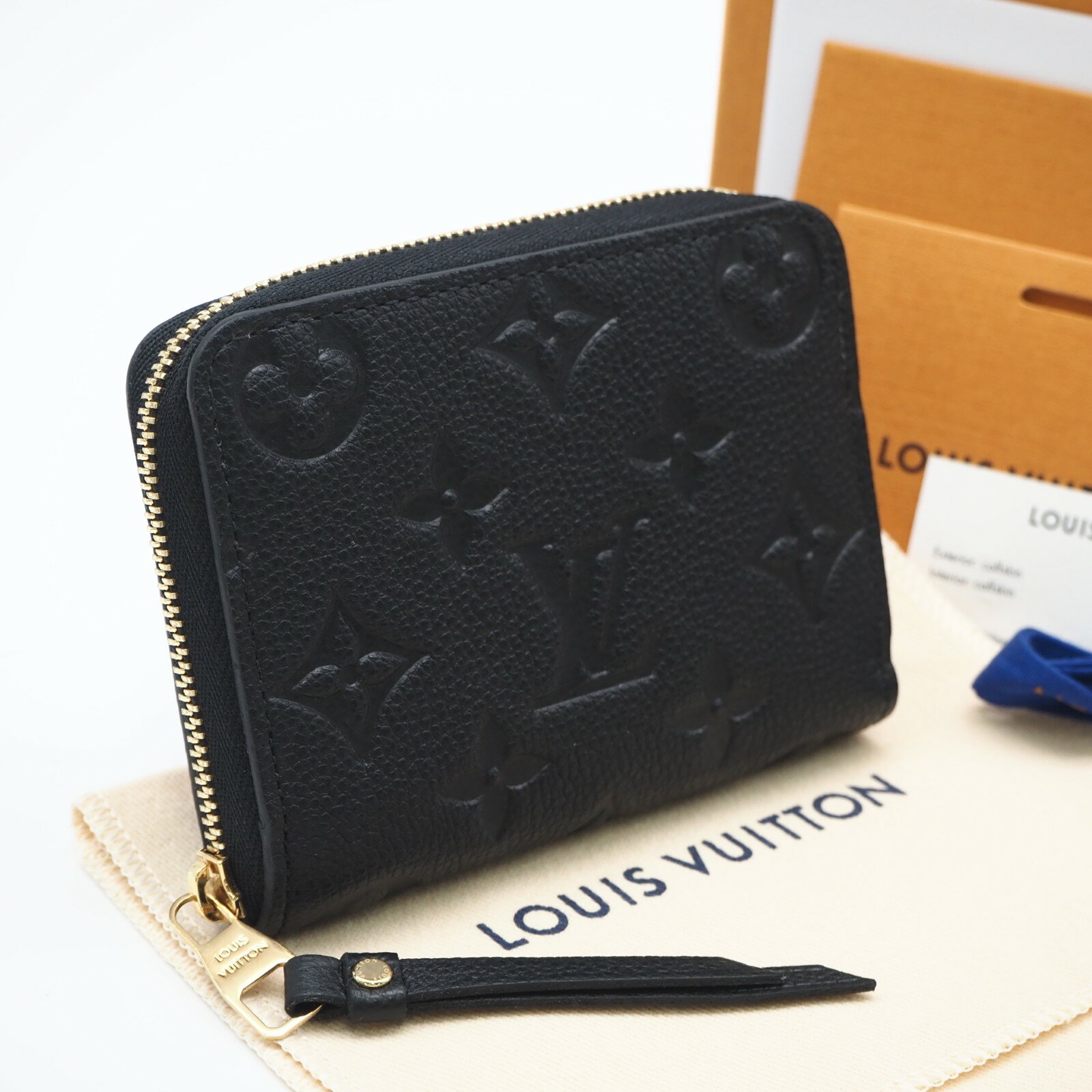 Rakuten - ★3日以内返品可★ 極美品 LOUIS VUITTON ルイ・ヴィトン モノグラム アンプラント ジッピーコインパース ノワール M60574 コインケース ブラック カーフレザー レディース【中古】