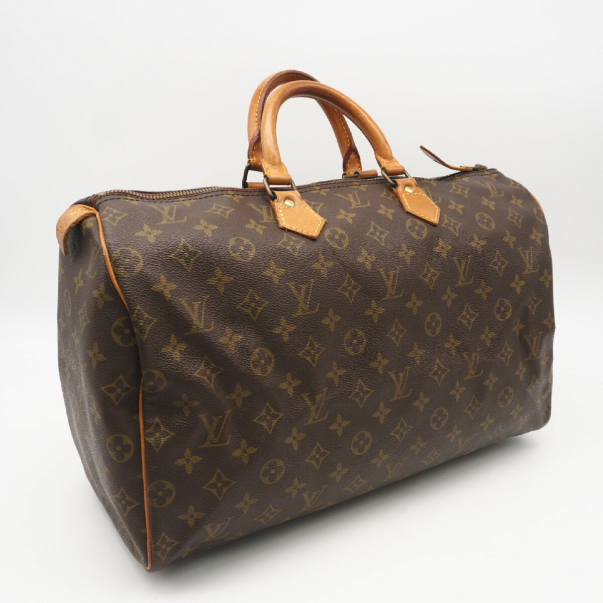 ★3日以内返品可★ LOUIS VUITTON ルイ・ヴィトン モノグラム スピーディ40 M41522 ボストンバッグ ブラウン コーティングキャンバス レザー レディース【中古】