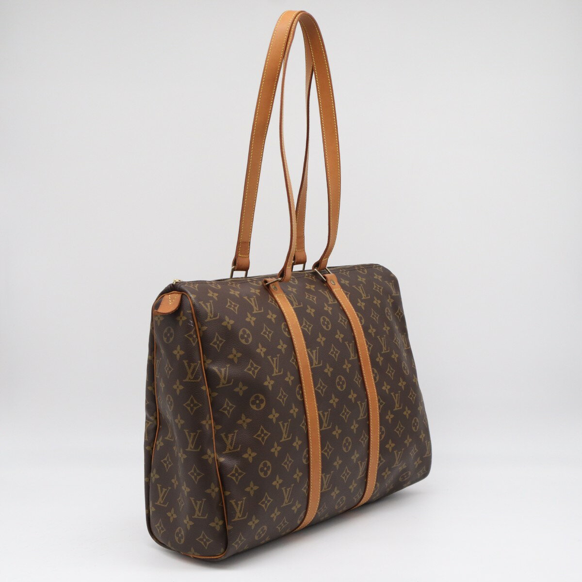 乐天商城 - ★3日以内返品可★ LOUIS VUITTON ルイ・ヴィトン モノグラム フラネリー M51115 ハンドバッグ ブラウン コーティングキャンバス レザー メンズ【中古】