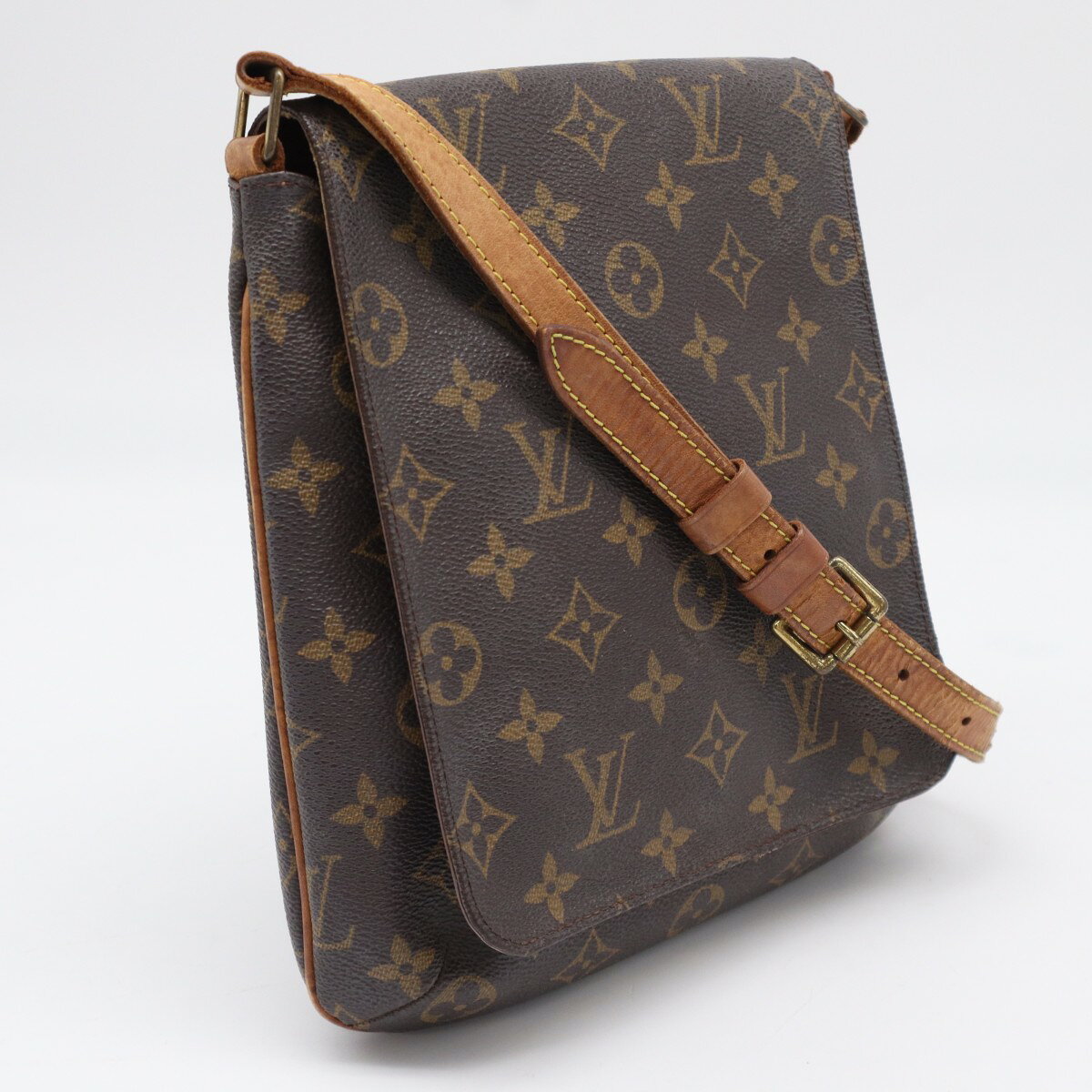 樂天商城 - ★3日以内返品可★ LOUIS VUITTON ルイ・ヴィトン モノグラム ミュゼット サルサ ショート M51258 ショルダーバッグ ブラウン コーティングキャンバス レザー レディース【中古】