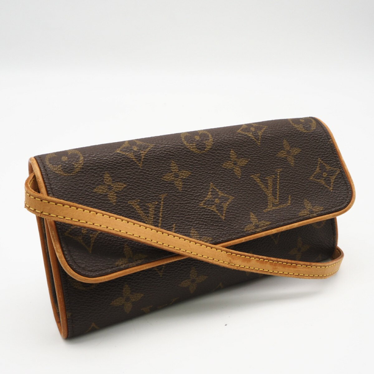 Rakuten - ★3日以内返品可★ LOUIS VUITTON ルイ・ヴィトン モノグラム ポシェット ツインPM M51854 ショルダーバッグ ブラウン コーティングキャンバス レザー レディース【中古】