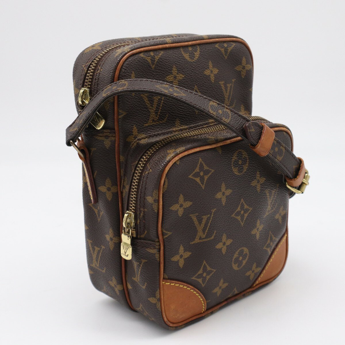 Rakuten - ★3日以内返品可★ LOUIS VUITTON ルイ・ヴィトン モノグラム アマゾン M45236 ショルダーバッグ ブラウン コーティングキャンバス レザー メンズ【中古】