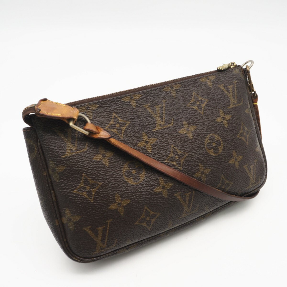 樂天商城 - ★3日以内返品可★ LOUIS VUITTON ルイ・ヴィトン モノグラム ポシェットアクセソワール M51980 ポーチ ブラウン コーティングキャンバス レザー レディース【中古】