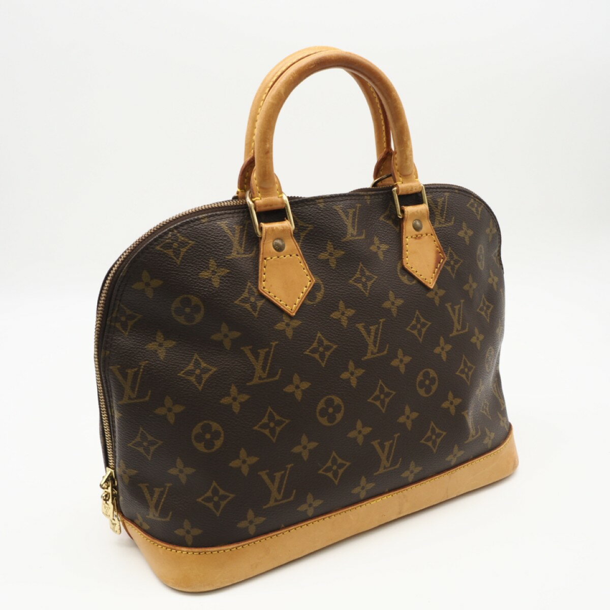 乐天商城 - ★3日以内返品可★ LOUIS VUITTON ルイ・ヴィトン モノグラム キャンバス アルマPM M51130 ハンドバッグ ブラック コーティングキャンバス レザー レディース【中古】