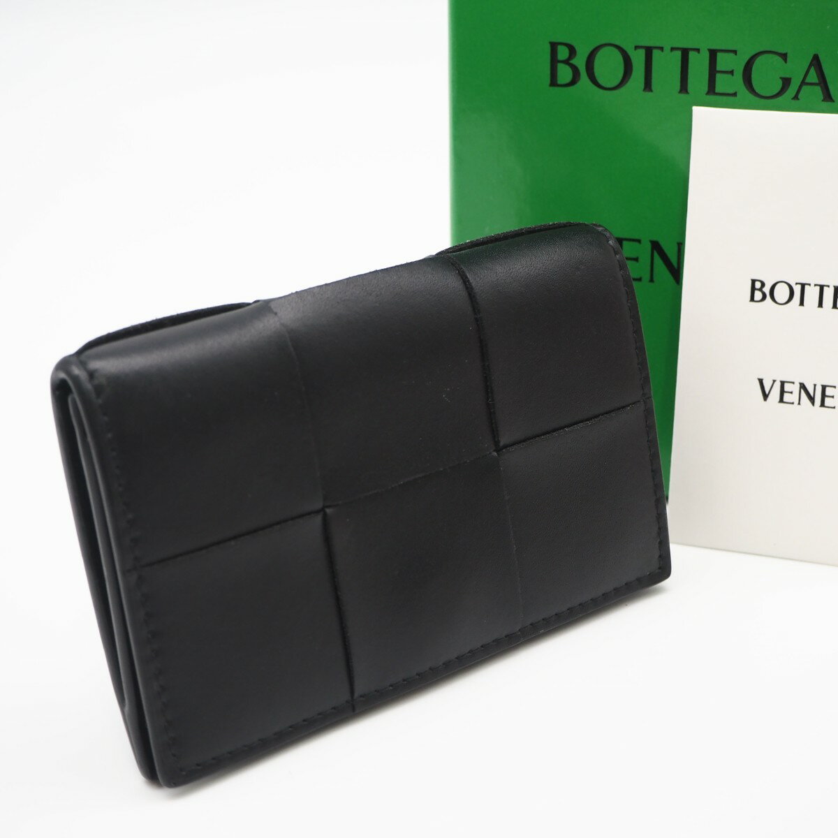 Rakuten - ★3日以内返品可★ 美品 BOTTEGAVENETA ボッテガヴェネタ カセット ビジネスカードケース 755370 カードケース ブラック カーフレザー メンズ【中古】
