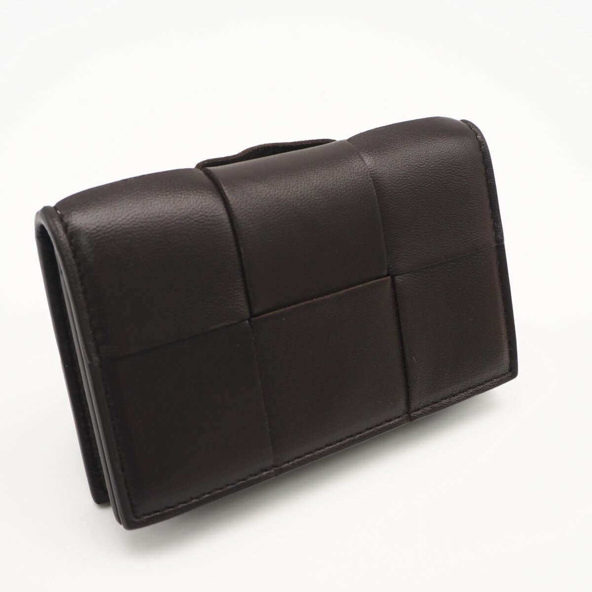 Rakuten - ★3日以内返品可★ 極美品 BOTTEGAVENETA ボッテガヴェネタ カセット 二つ折りカードケース 651396 カードケース ブラウン ラムスキン メンズ【中古】