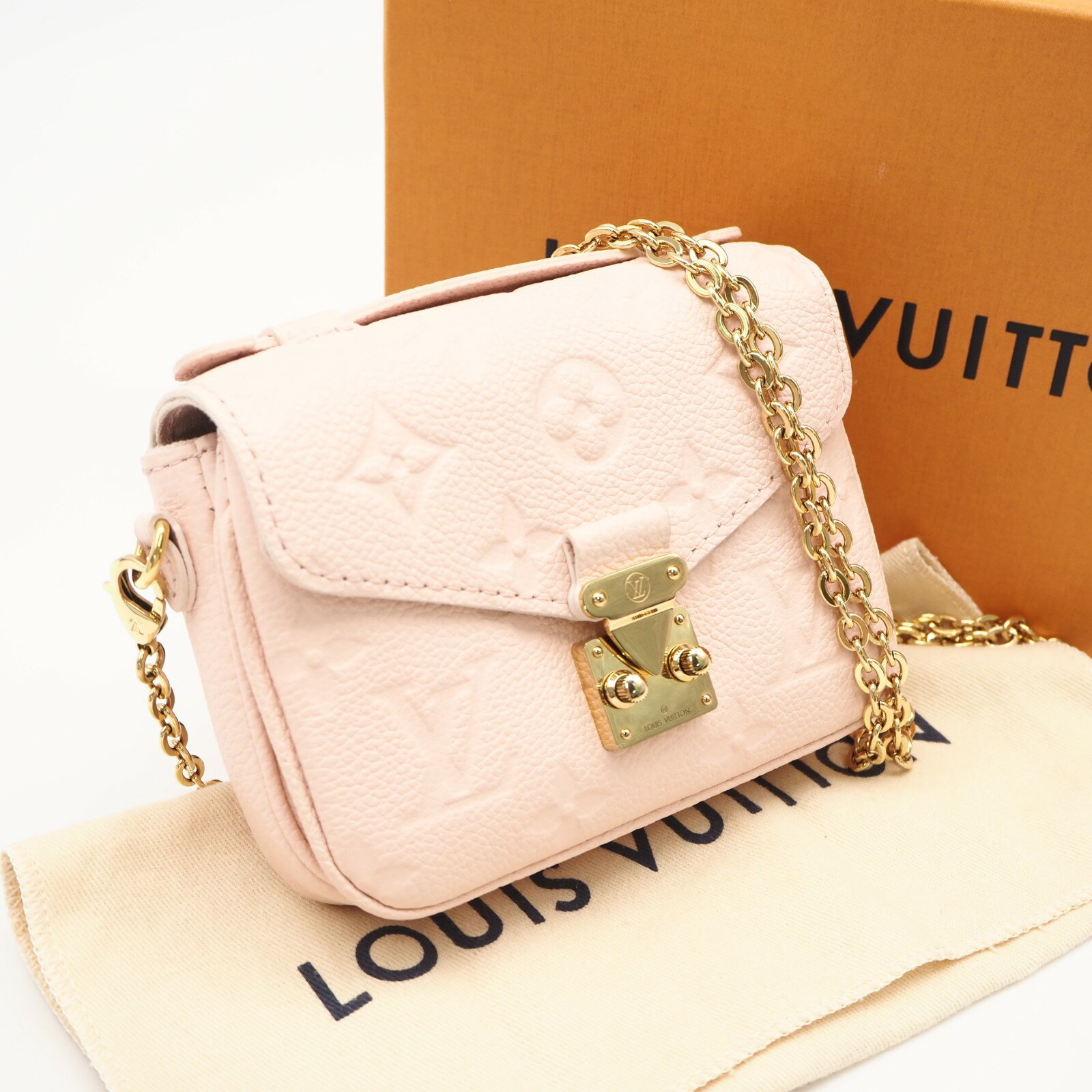 Rakuten - ★3日以内返品可★ 美品 LOUIS VUITTON ルイ・ヴィトン モノグラム アンプラント マイクロメティス M81390 ショルダーバッグ ピンク レザー レディース【中古】