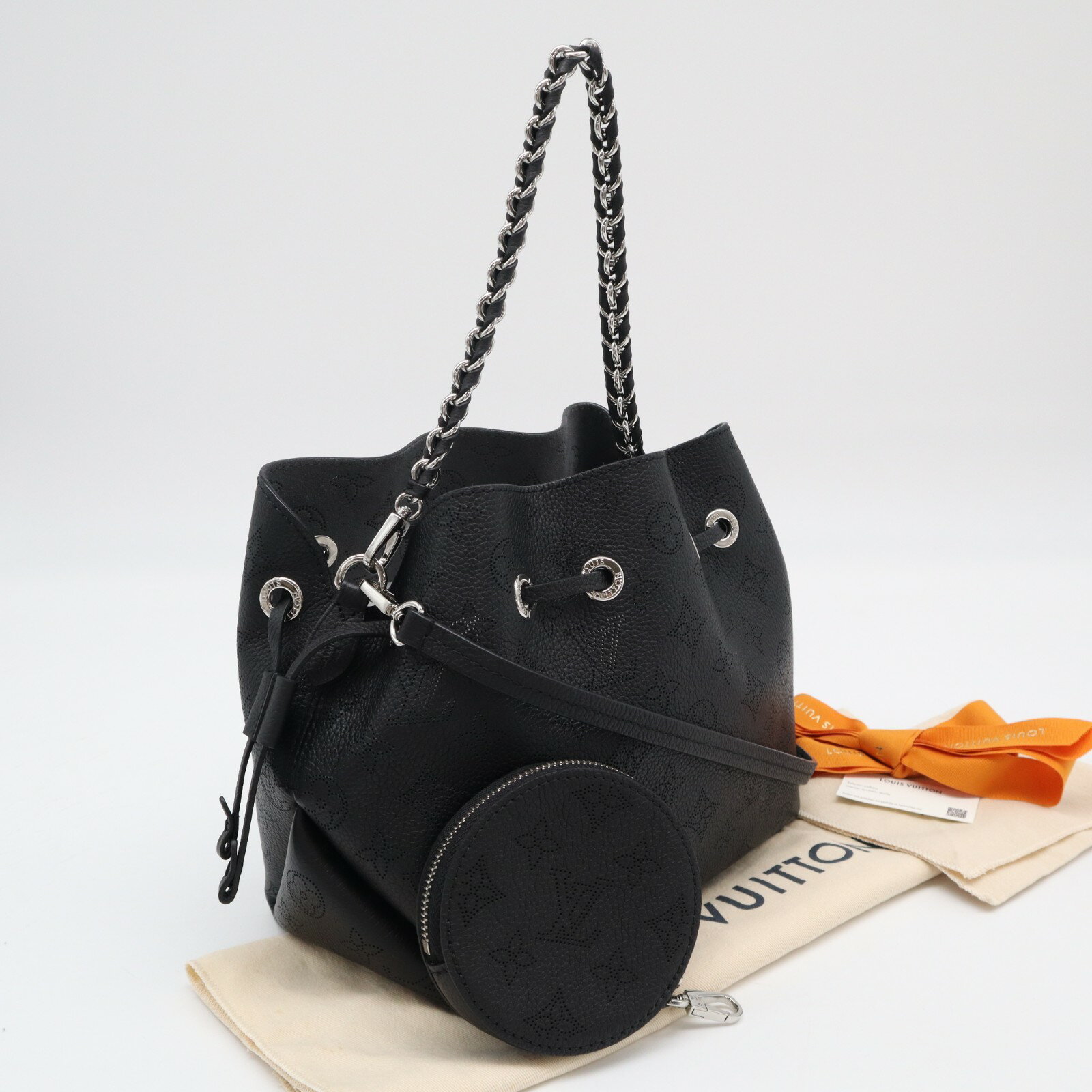 乐天商城 - ★3日以内返品可★ 極美品 LOUIS VUITTON ルイ・ヴィトン マヒナ ベラ ノワール M57070 2wayショルダーバッグ ブラック カーフレザー レディース【中古】