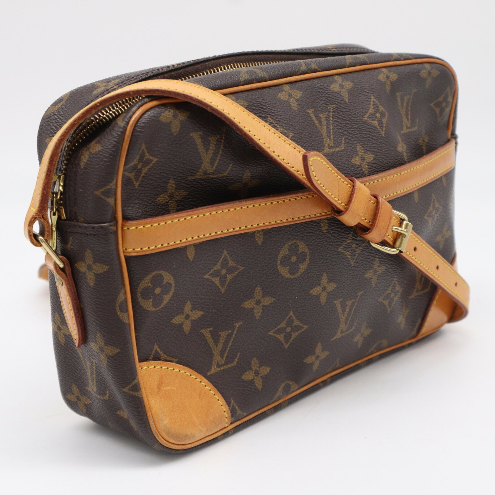 樂天商城 - ★3日以内返品可★ LOUIS VUITTON ルイ・ヴィトン モノグラム トロカデロ27 M51274 ショルダーバッグ ブラウン ベージュ コーティングキャンバス レザー レディース【中古】