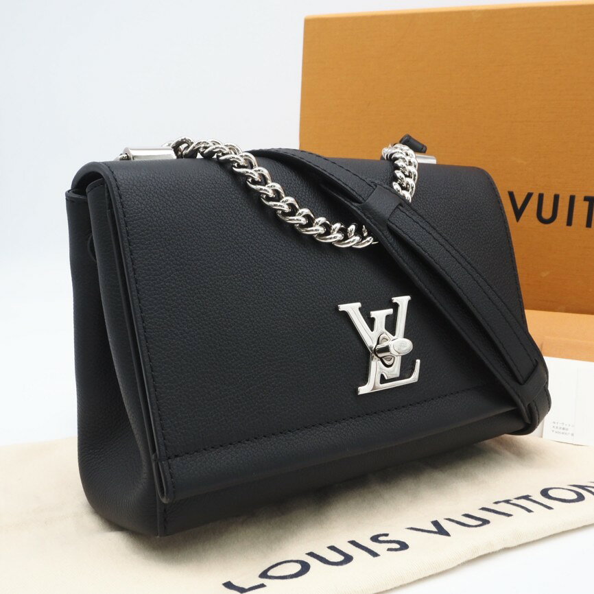 ★3日以内返品可★ 美品 LOUIS VUITTON ルイ・ヴィトン スムースカーフレザー ロックミーII BB M51200 2wayショルダーバッグ ブラック シルバー カーフレザー レディース