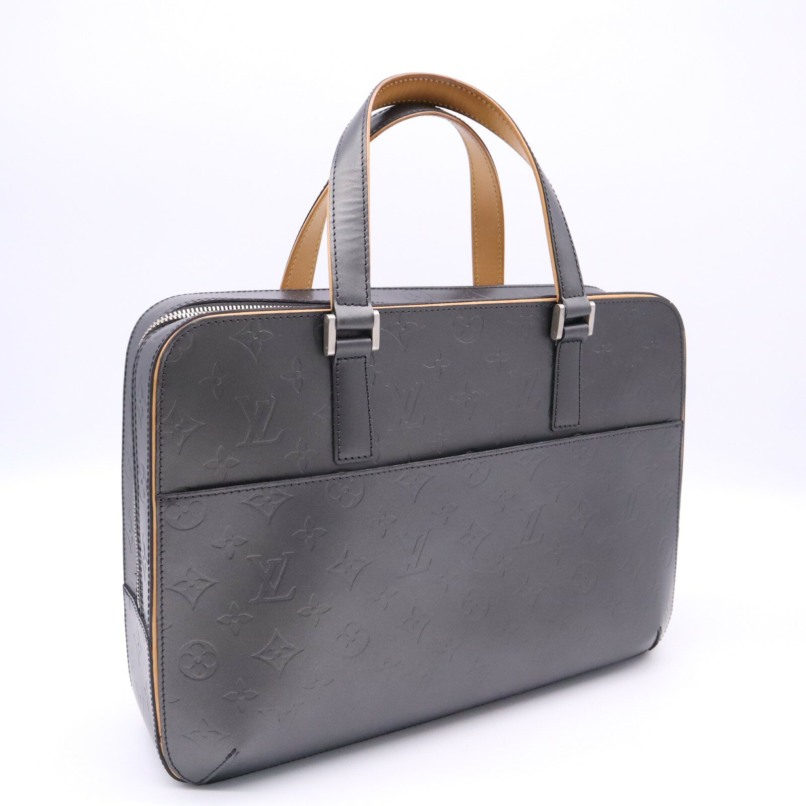 ★3日以内返品可★ 美品 LOUIS VUITTON ルイ・ヴィトン モノグラム マット マルデン M55135 ハンドバッグ グレー カーフレザー レディース【中古】