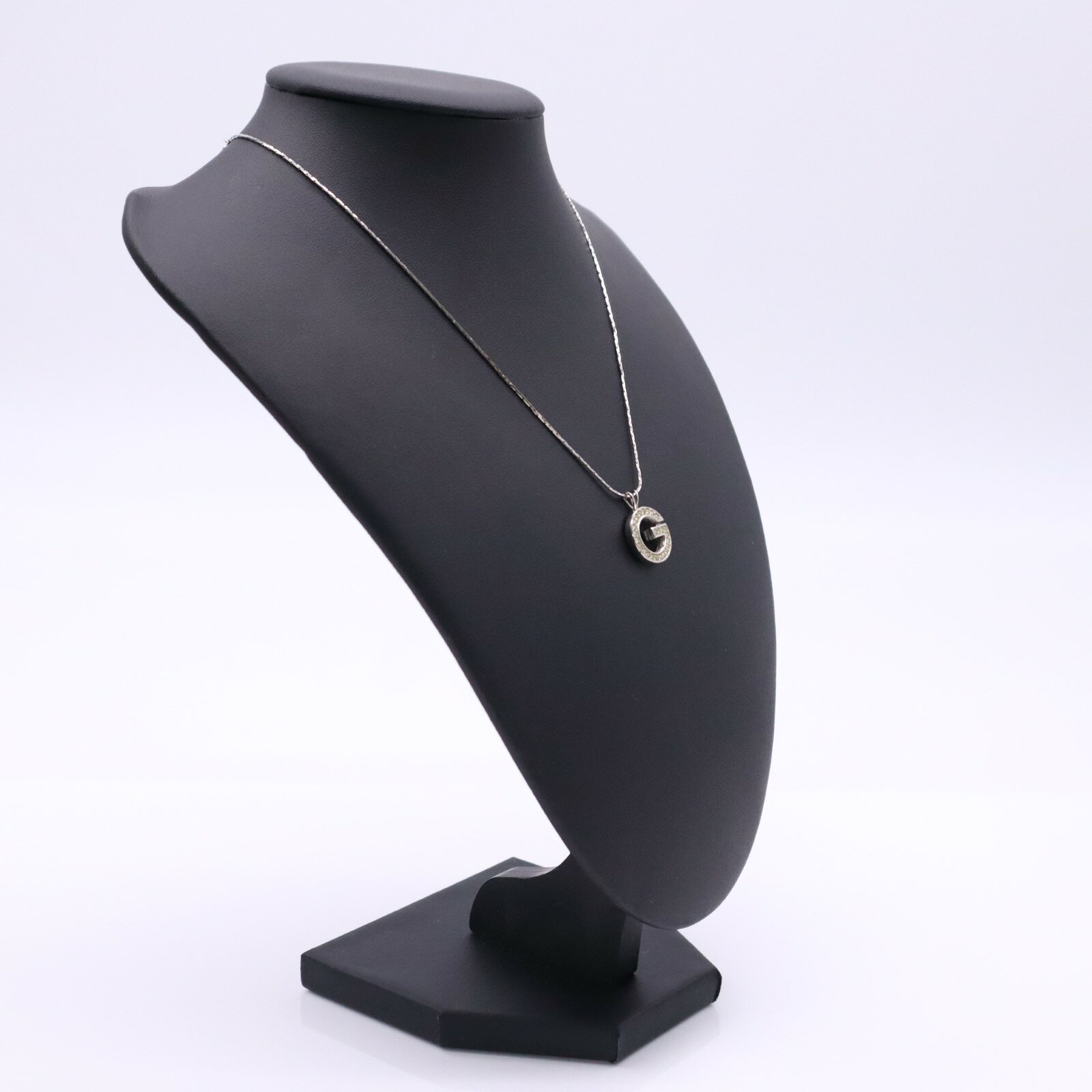 ★3日以内返品可★ Givenchy ジバンシー Gロゴ ラインストーン シルバー ネックレス SP - ネックレス シルバー ラインストーン SP レディース【中古】