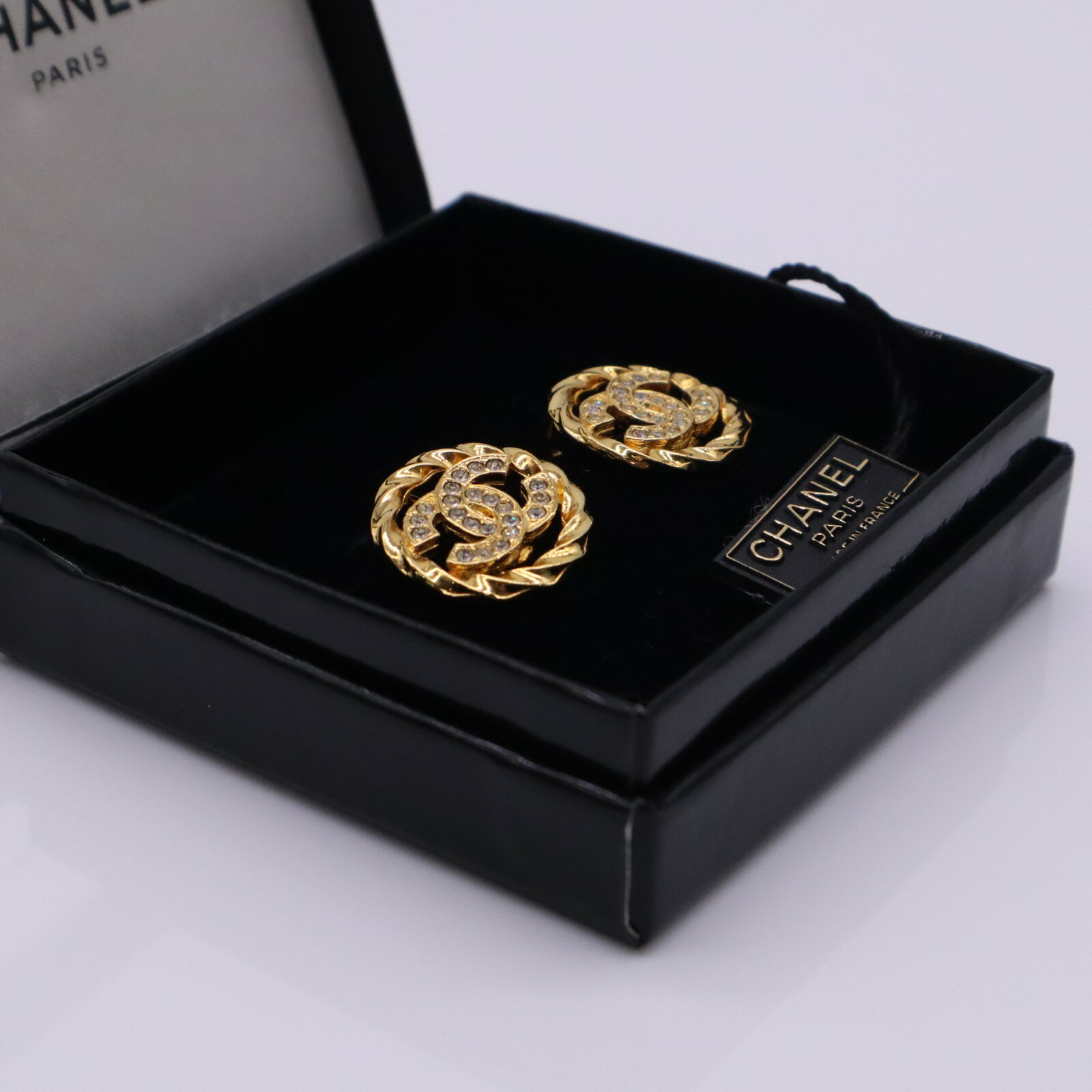 ★3日以内返品可★ 極美品 CHANEL シャネル ココマーク ラインストーン イヤリング GP - イヤリング ゴールド GP レディース【中古】