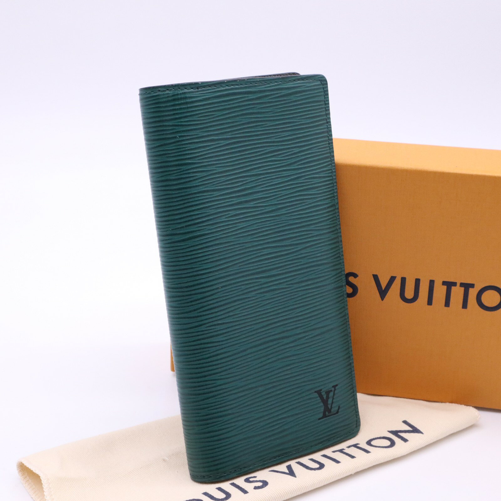 ★3日以内返品可★ 美品 LOUIS VUITTON ルイ・ヴィトン エピ×モノグラム エクリプス ポルトフォイユ ブラザ M81372 長財布 グリーン ブラック グレー グレインレザー コーティングキャンバス メンズ【中古】