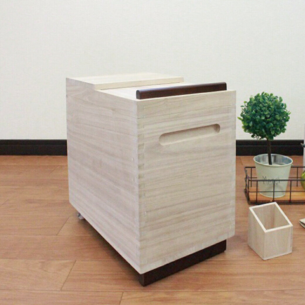 OSMAC 天然木 桐製 Rice Box 5kg〜30lg スコップ型1合マス付き キャスター付き オスマック