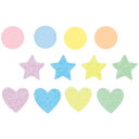 クリアシール　パステルカラー　星（1×1cm） 【授業/小学校/ごほうびシール/学習シール/採点/教師/教員/先生用品/シール】