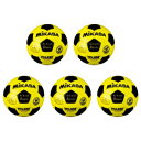 サッカーボール検定球5号　黄×黒（5個）【運動用品/サッカーボール】