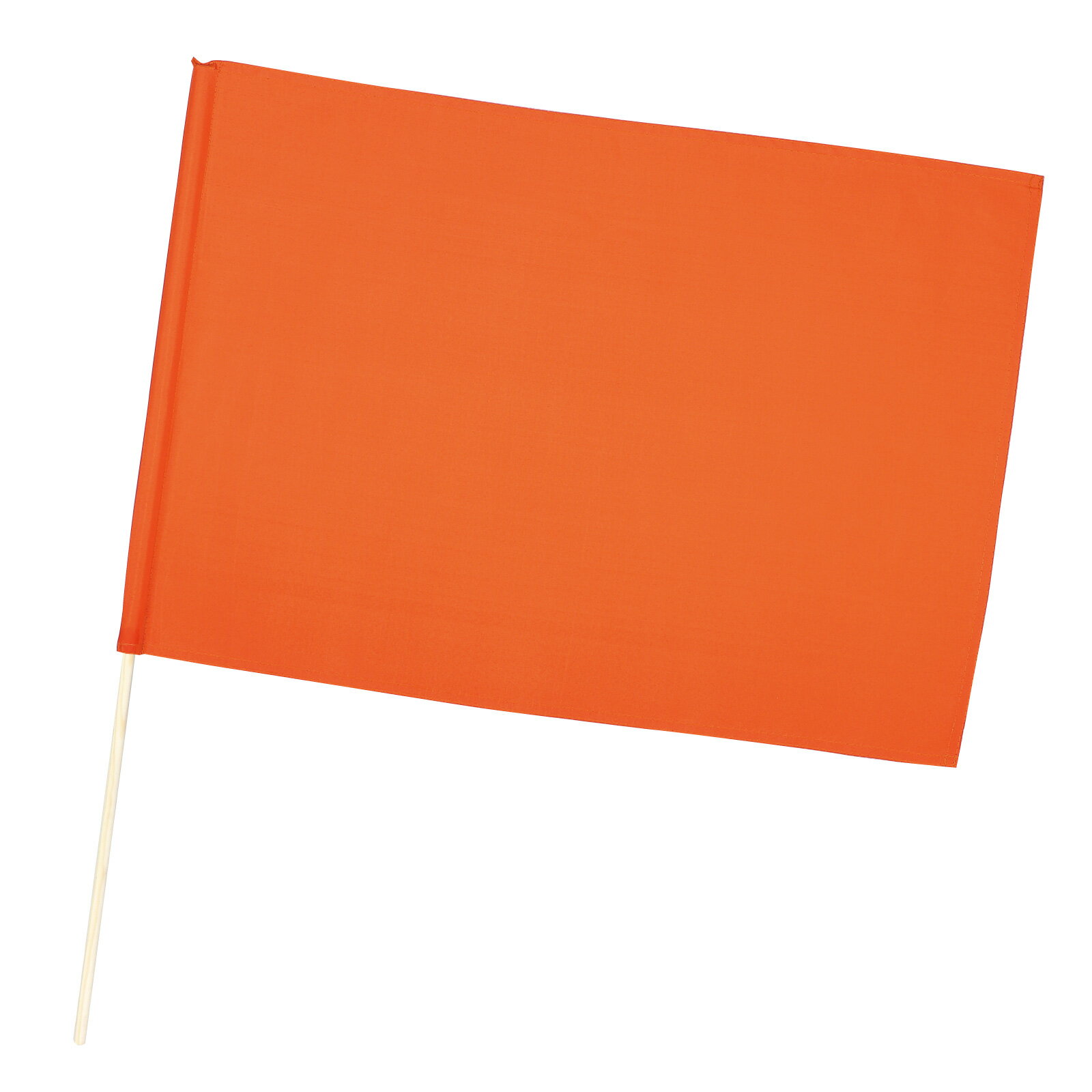 小旗 オレンジ(記念品・その他 体育祭 運動会 小道具 応援グッズ フラッグ 集団行動 手旗 演技 ダンス)