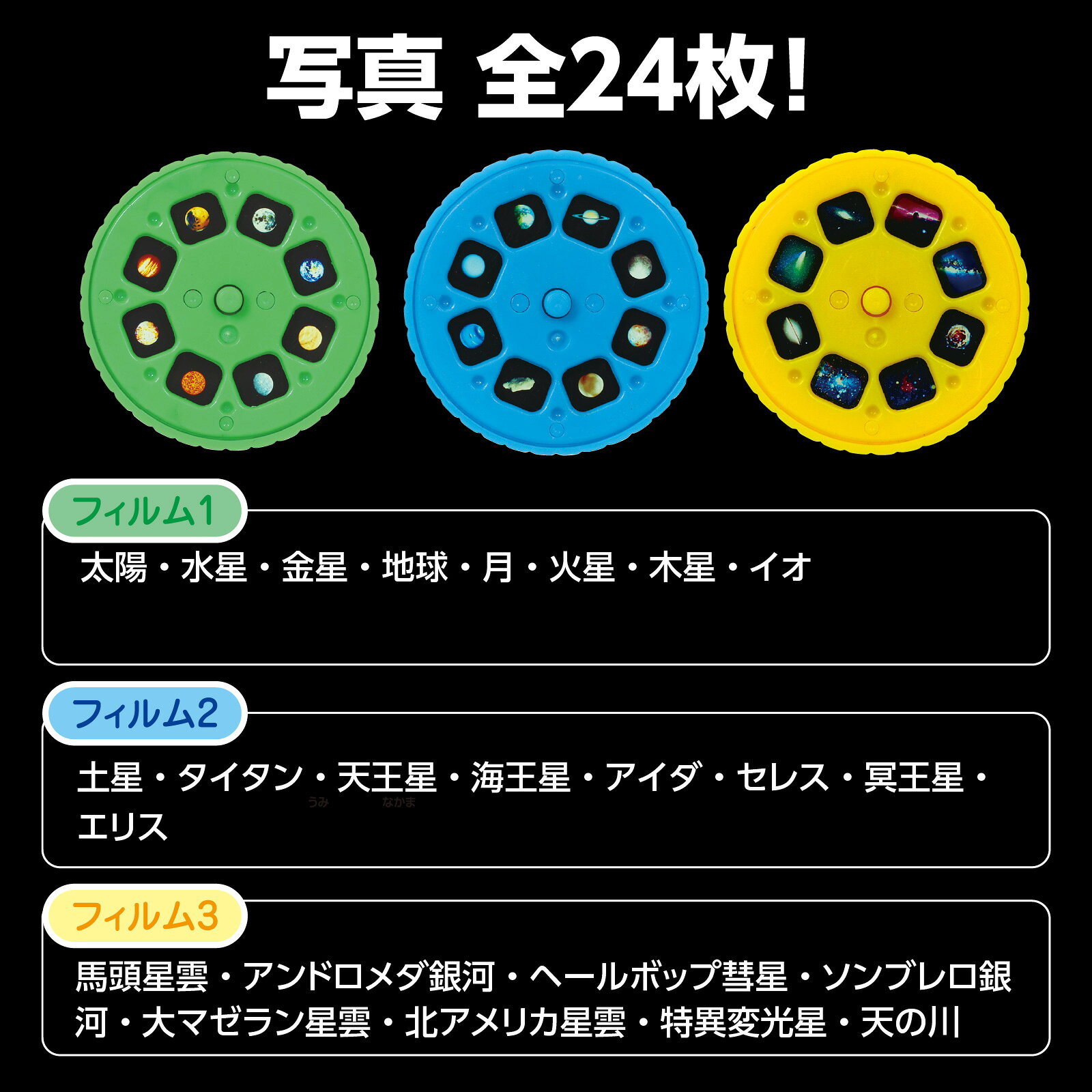 知育玩具 学習 アーテック スペースプロジェクター おりが ギフト クリスマス ゲームブック フィルム3つ付 プレゼント 子ども 宇宙の写真全24枚 幼児 思考力 教育 知育 脳トレ 誕生日 bicosya-10035144 学校教材の専門店 美工社 サンプル画像3