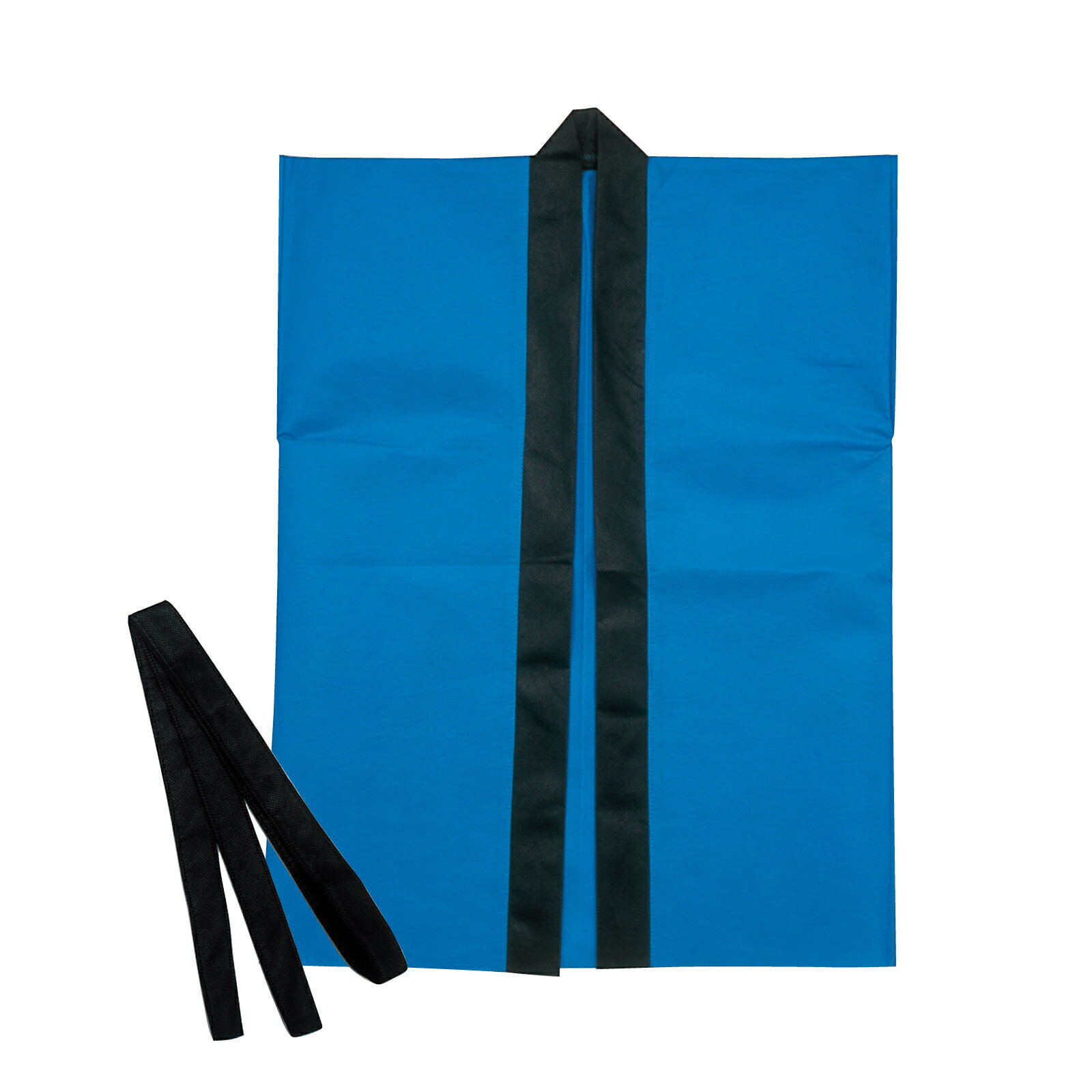 カラー不織布ハッピ袖なし 子供用 S青(記念品・その他 体育祭 運動会 衣装 応援 はっぴ 法被 半被 無地)