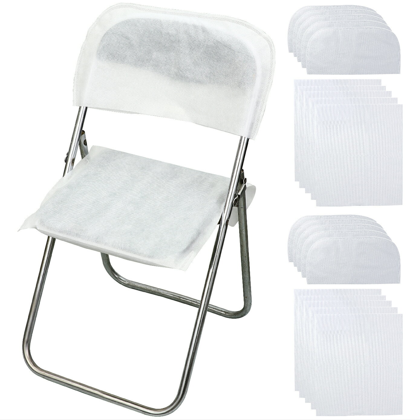 使い捨て不織布椅子カバー(10脚分セット)（イベント 衛生用品 衛生用品 コロナウイルス対策）