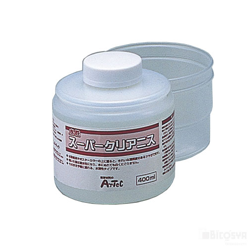 スーパークリアニス 400ml 水性つやだしニス（木彫 塗料 夏休み 冬休み 自由研究 工作）