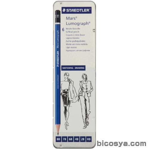 ステッドラー ルモグラフ鉛筆100 G6・6本セット(絵具 鉛筆・デッサン用品)