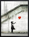 アートフレーム バンクシー Banksy Red Balloon iba-61736 絵画 壁掛け おしゃれ 赤い風船 アートパネル 愛はごみ箱の中に 反戦 送料無料